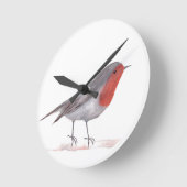 Robin-Vogel Runde Wanduhr (Winkel)