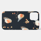 Robin-Vögel und Beerenrowan auf trockenen Zweigen, Case-Mate iPhone Hülle (Rückseite (Horizontal))