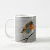 Robin-Vogelbrust mit Monogramm Kaffeetasse (Links)