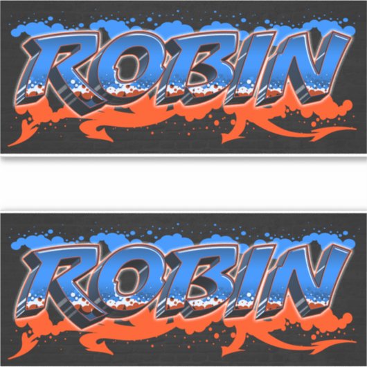 Robin Vorname Name Graffiti Aufkleber Sticker (Vorderseite)