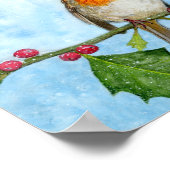 Robin Watercolor Painting ~ Poster (Ecke)
