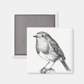 Robin Weihnachten Magnet (Vorderseite/Rückseite)