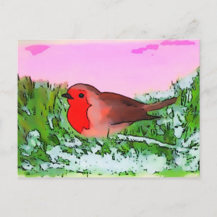 Robin Weihnachts-Weihnachtszeit Postkarte