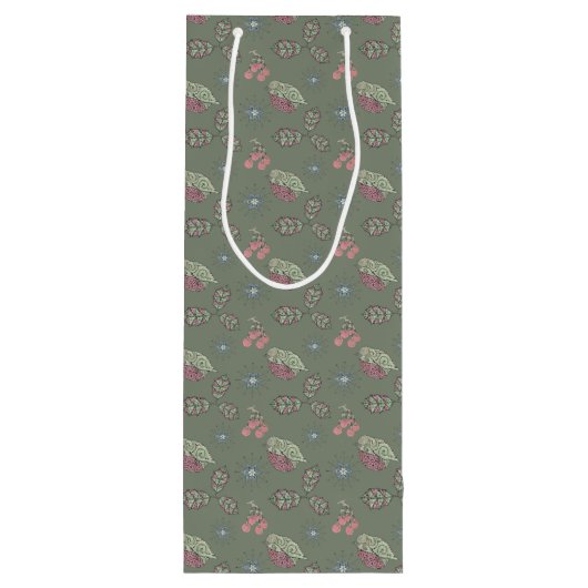 Robin Weihnachtsgeschenk Tasche Geschenktüte Für Weinflaschen (Rückseite)