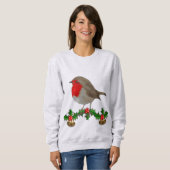 Robin-Weihnachtspullover-Art-Entwurf Sweatshirt (Vorne ganz)