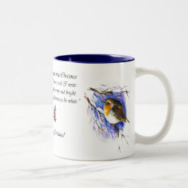 Robin-WeihnachtsTasse Zweifarbige Tasse
