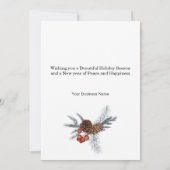 Robin Winter Birds Business Weihnachtskarte (Rückseite)