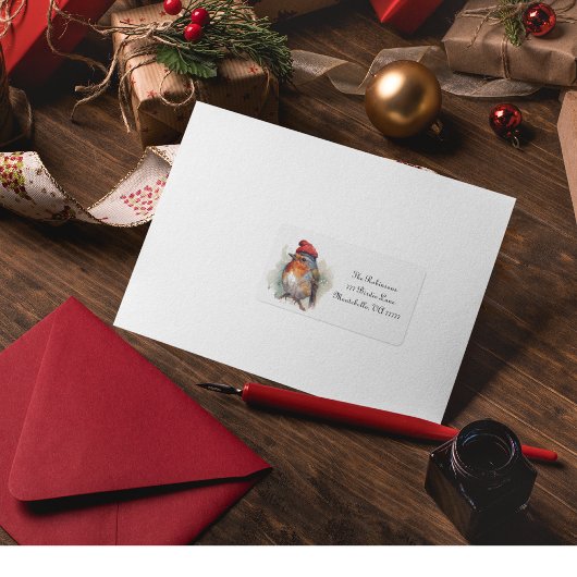 Robin Winter Delight, Brauch Adressaufkleber