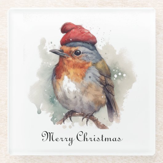 Robin Winter Delight, Brauch Glasuntersetzer (Vorderseite)