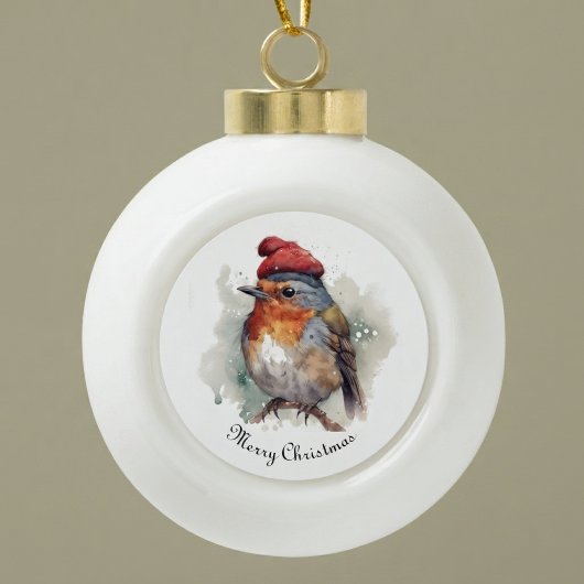 Robin Winter Delight, Brauch Keramik Kugel-Ornament