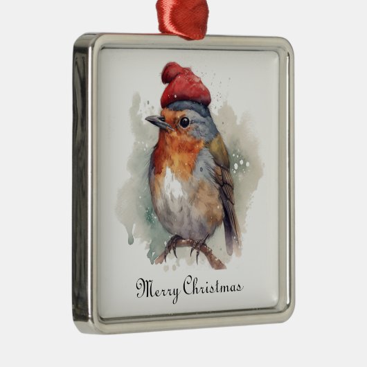 Robin Winter Delight, Brauch Ornament Aus Metall (Rechts)