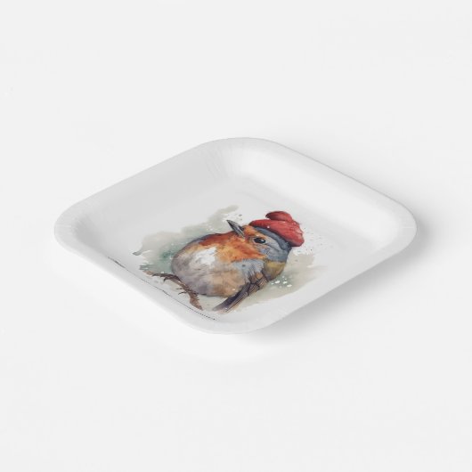 Robin Winter Delight, Brauch Pappteller (Gewinkelt)