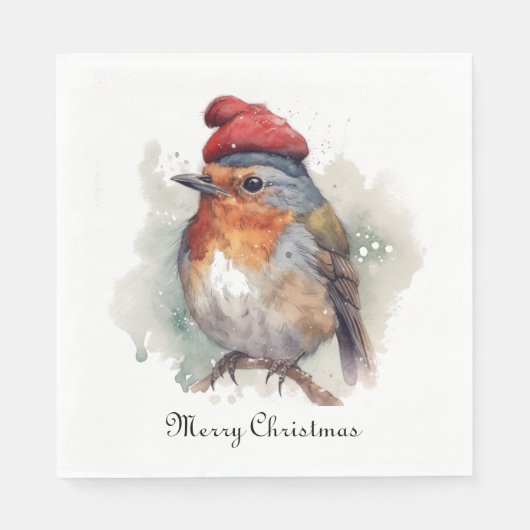 Robin Winter Delight, Brauch Serviette (Vorderseite)