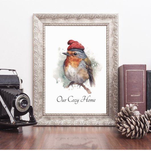 Robin Winter Delight, custom Poster