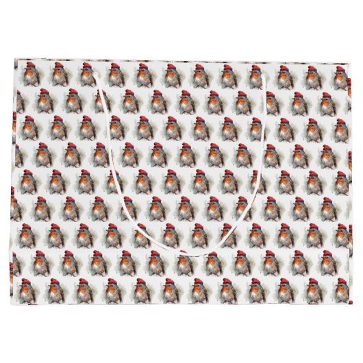 Robin Winter Delight Große Geschenktüte (Rückseite)