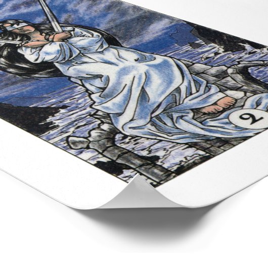 Robin Wood Tarot - 2 Schwerter Poster (Ecke)