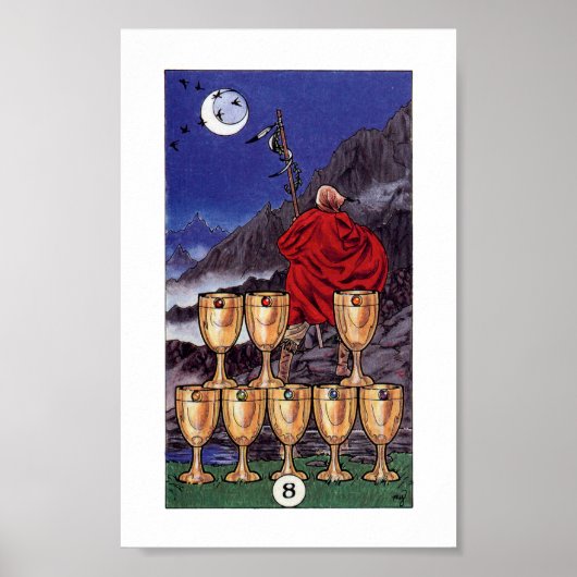 Robin Wood Tarot - 8 Cups Poster (Vorne)