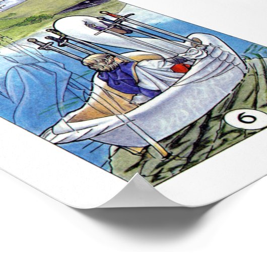 Robin Wood Tarot - sechs Schwerter Poster (Ecke)