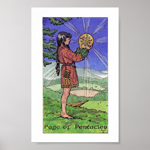 Robin Wood Tarot - Seite der Pentagramme Poster