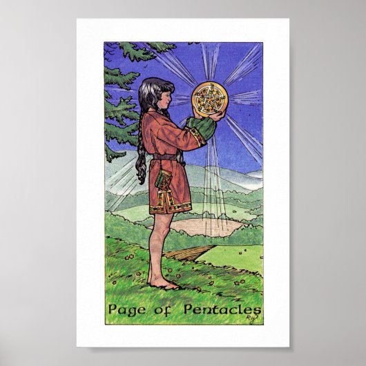Robin Wood Tarot - Seite der Pentagramme Poster (Vorne)