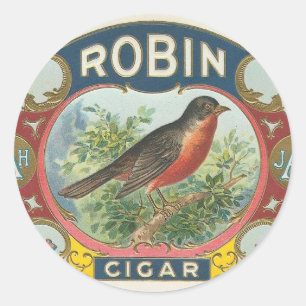 Robin-Zigarre Runder Aufkleber