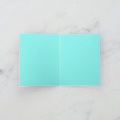 Robinblauer türkisblauer Wasserhauptblauer Hochzei Dankeskarte (Innenseite)