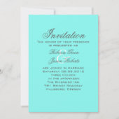 Robinblauer türkisblauer Wasserhauptblauer Hochzei Einladung (Vorderseite)