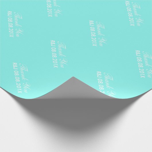 Robinblauer türkisblauer Wasserhauptblauer Hochzei Geschenkpapier (Ecke)