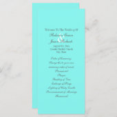 Robinblauer türkisblauer Wasserhauptblauer Hochzei Programm (Vorne/Hinten)