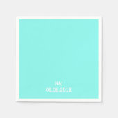 Robinblauer türkisblauer Wasserhauptblauer Hochzei Serviette (Vorderseite)