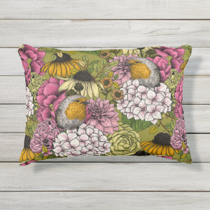 Robinen im Garten 2 Kissen Für Draußen