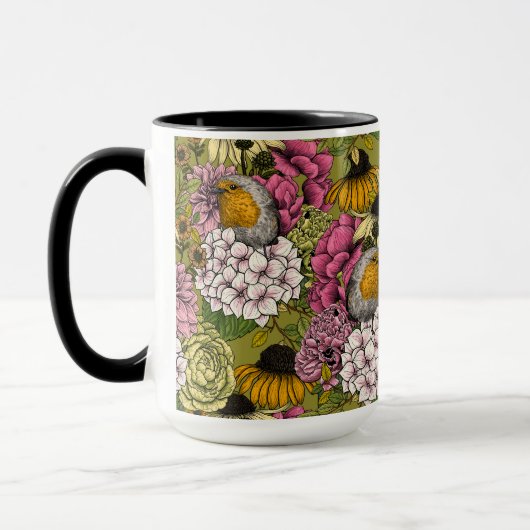 Robinen im Garten 2 Tasse (Links)