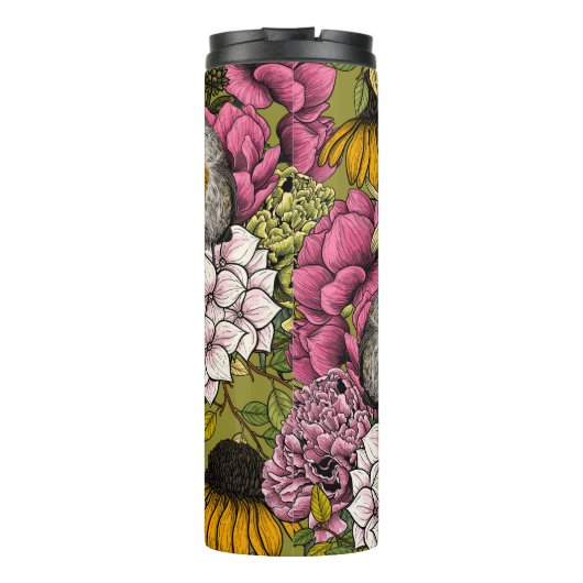 Robinen im Garten 2 Thermosbecher (Rückseite)