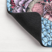 Robinen im Garten 3 Mousepad (Ecke)