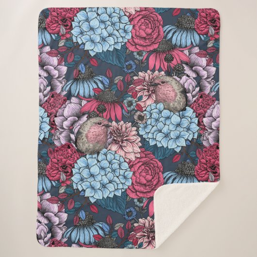Robinen im Garten 3 Sherpadecke (Vorderseite)