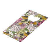 Robinen im Garten Geldbeutel Flaschenöffner (Rückseite Schrägansicht)