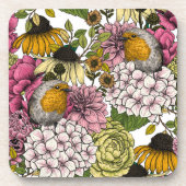 Robinen im Garten Getränkeuntersetzer (Vorderseite)