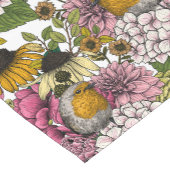 Robinen im Garten Kurzer Tischläufer (Ecke)