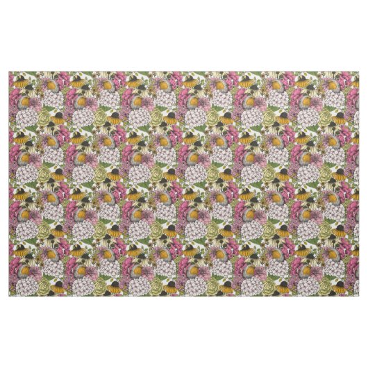 Robinen im Garten Stoff (Yard (91,4 cm))