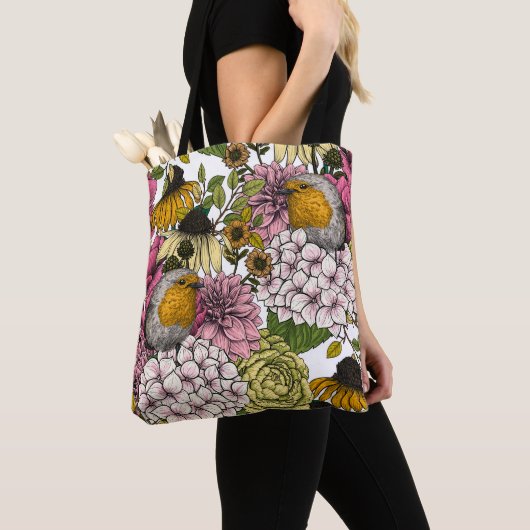 Robinen im Garten Tasche (Von Nahem)