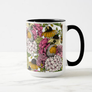 Robinen im Garten Tasse