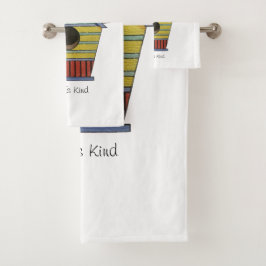 Robinen mit Blueberries und Birthaus Badhandtuch Set