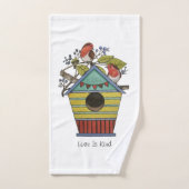 Robinen mit Blueberries und Birthaus Badhandtuch Set (Handtuch)