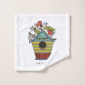 Robinen mit Blueberries und Birthaus Badhandtuch Set (Waschlappen)