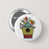 Robinen mit Blueberries und Birthaus Button (Vorne & Hinten)