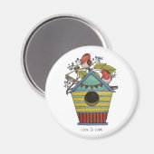 Robinen mit Blueberries und Birthaus Magnet (Vorderseite/Rückseite)