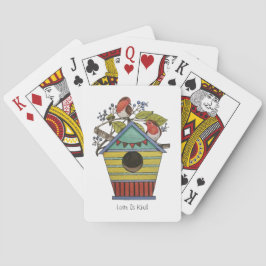 Robinen mit Blueberries und Birthaus Spielkarten