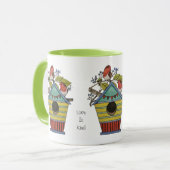 Robinen mit Blueberries und Birthaus Tasse (Vorderseite Links)