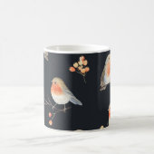 Robinen, Rowan Beeren, winterfarbenes Muster. Kaffeetasse (Mittel)