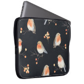 Robinen, Rowan Beeren, winterfarbenes Muster. Laptopschutzhülle (Vorne Rechts)